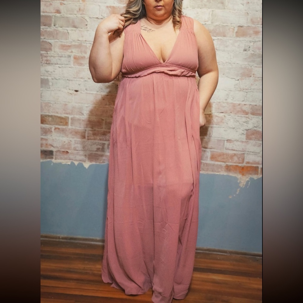 Chiffon rose dress